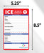 ICE - In Case of Emergency Fridge Magnet w/ Marker - 5.25x8.5 (Min Qty 100) - FREE Customization