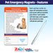 ZoCo - Pet Emergencies Laminated Card w/ Magnet & Marker - Custom Safety Magnets