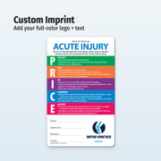 Custom fridge magnet on treating acute injuries