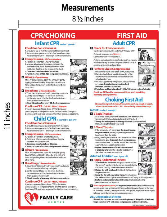 CPR & Choking for Infants, Children & Adults - By Safety Magnets - Free Customization