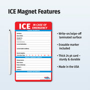 ICE medical information magnet for older adults, caregivers and families
