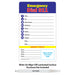 Emergency Numbers Magnet w/ Marker - 5.25x8.5 (Min Qty 100) - FREE Customization