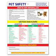 Pet CPR and emergency first aid quick reference card for dogs and cats