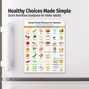 Smart food choices guide displayed on a refrigerator for easy reference