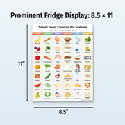 8.5 x 11 laminated healthy eating guide for seniors and caregivers