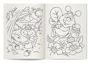 Spring coloring and activity book inside pages for children
