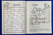 Home safety activity pages with maze and safe indoor play lesson