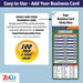 Pro Football Sports Schedule Magnets (CHICAGO) - 100 Count - Your Business Card Sticks on Top