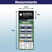 ZoCo - Pro Football Sports Schedule Magnets (DALLAS) - 100 Count - Your Business Card Sticks on Top