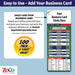 ZoCo - Pro Football Sports Schedule Magnets (HOUSTON) - 100 Count - Your Business Card Sticks on Top