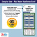 ZoCo - Pro Football Sports Schedule Magnets (INDIANAPOLIS) - 100 Count - Your Business Card Sticks on Top