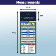 ZoCo - Pro Football Sports Schedule Magnets (LOS ANGELES - NFC) - 100 Count - Your Business Card Sticks on Top