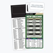 ZoCo - Pro Football Sports Schedule Magnets (NEW ORLEANS) - 100 Count - Your Business Card Sticks on Top