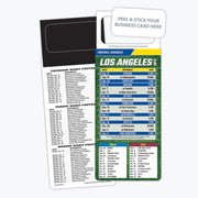 ZoCo - Pro Football Sports Schedule Magnets (LOS ANGELES - NFC) - 100 Count - Your Business Card Sticks on Top