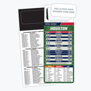ZoCo - Pro Football Sports Schedule Magnets (HOUSTON) - 100 Count - Your Business Card Sticks on Top