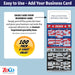 Pro Baseball Sports Schedule Magnets - CHICAGO ALC & NLC - 100 Count - Your Business Card Sticks on Top - ZoCo Products