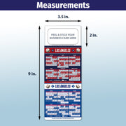 Pro Baseball Sports Schedule Magnets - LOS ANGELES - 100 Count - Your Business Card Sticks on Top - ZoCo Products