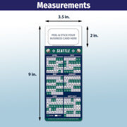 Pro Baseball Sports Schedule Magnets - SEATTLE - 100 Count - Your Business Card Sticks on Top - ZoCo Products