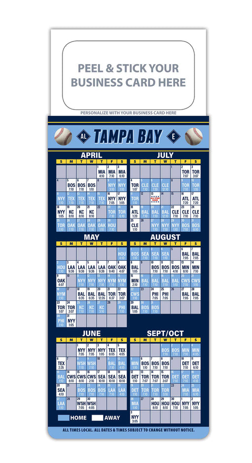 Pro Baseball Sports Schedule Magnets - CLEVELAND - 100 Count - Your Business Card Sticks on Top - ZoCo Products