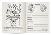Kids dentist coloring book inside pages about dental checkups and healthy teeth