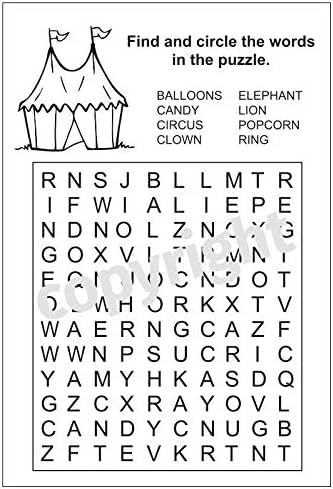 Circus Fun Kid's Activity Pads - CUSTOM (500 Pack)
