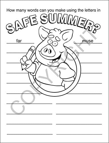 Have a Safe Summer - Bulk Coloring & Activity Books (250+) - Add Your Imprint