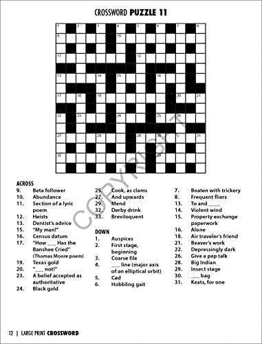 Large print crossword puzzle books are a great gift for seniors in assisted living homes