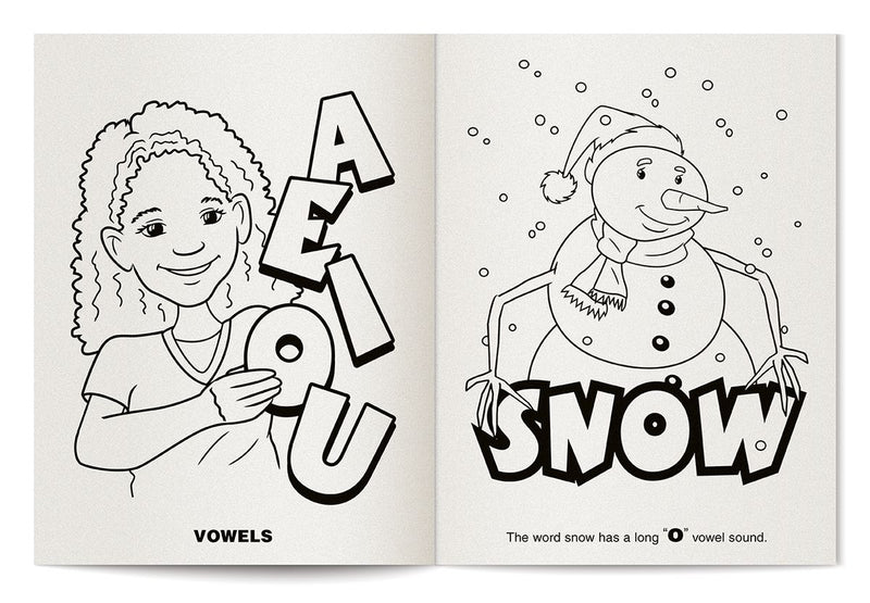 Fun With Phonics coloring book inside pages for kids