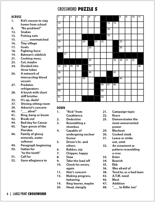 ZoCo Products Large Print Crossword Puzzle Books ZoCo Products Large Print Crossword Puzzle Books