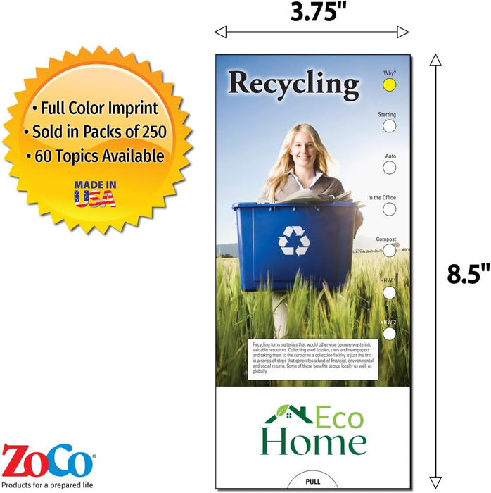 Recycling Slide Charts (Qty 250) - Free Customization