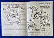 Summer safety coloring book inside pages for kids