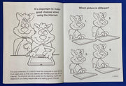 Internet safety coloring book pages teaching kids to make safe choices online