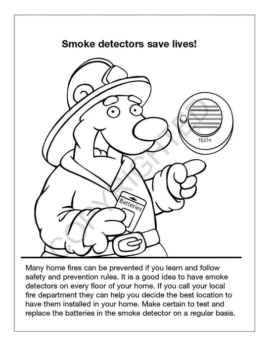 25 Pack - Practice Fire Safety Kid's Educational Coloring & Activity Books - ZoCo Products