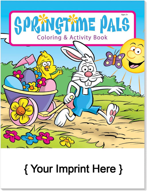 Springtime Pals - Bulk Coloring & Activity Books (250+) - Add Your Imprint