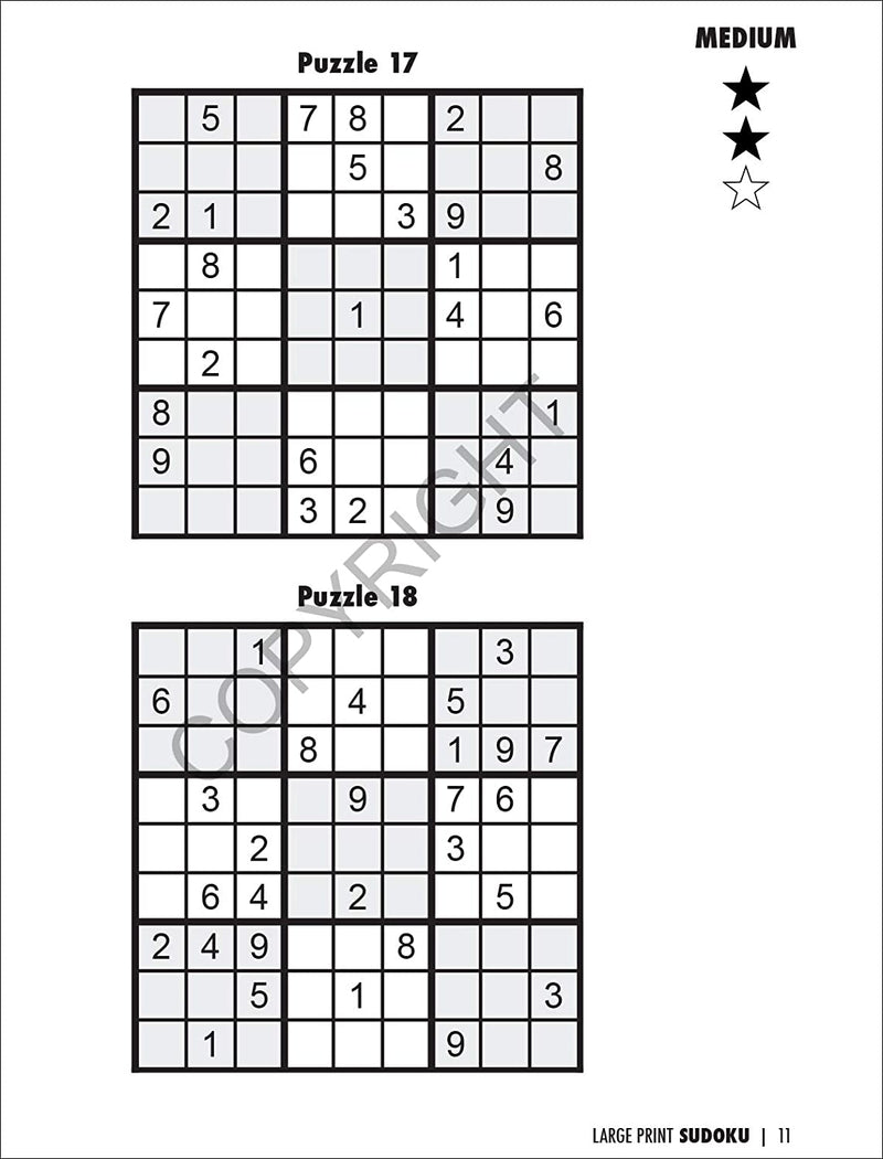 Bulk Large Print Sudoku Puzzle Books