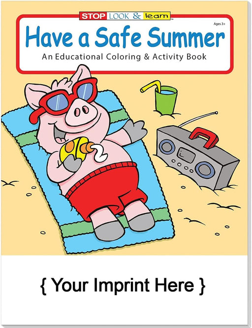 Have a Safe Summer - Bulk Coloring & Activity Books (250+) - Add Your Imprint