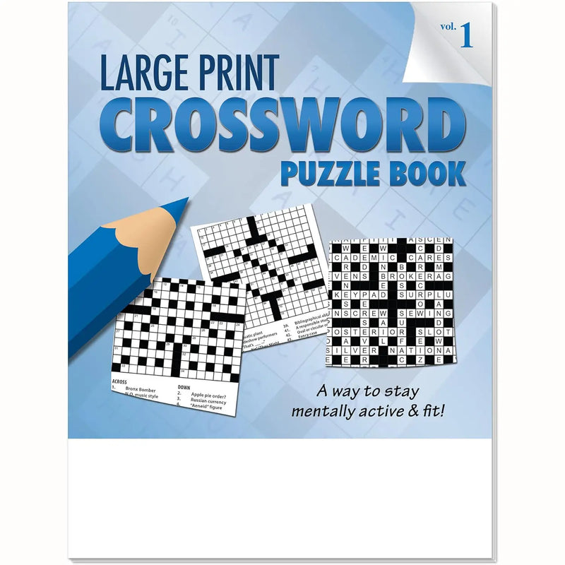 Large Print Crossword Puzzle Books in Bulk (Vol. 1) - 8" x 10.5"