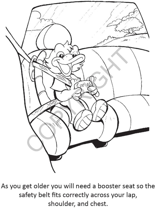 Seat Belt Safety - Coloring and Activity Books for Kids in Bulk