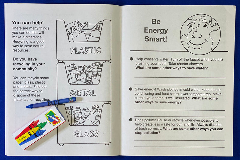Inside pages of I Love My World kids coloring and activity book
