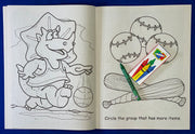 Inside pages of Let’s Color kids coloring and activity book