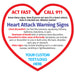 Warning Signs of a Heart Attack Magnet - 4x3.75 Heart Shape (Minimum Qty 100)