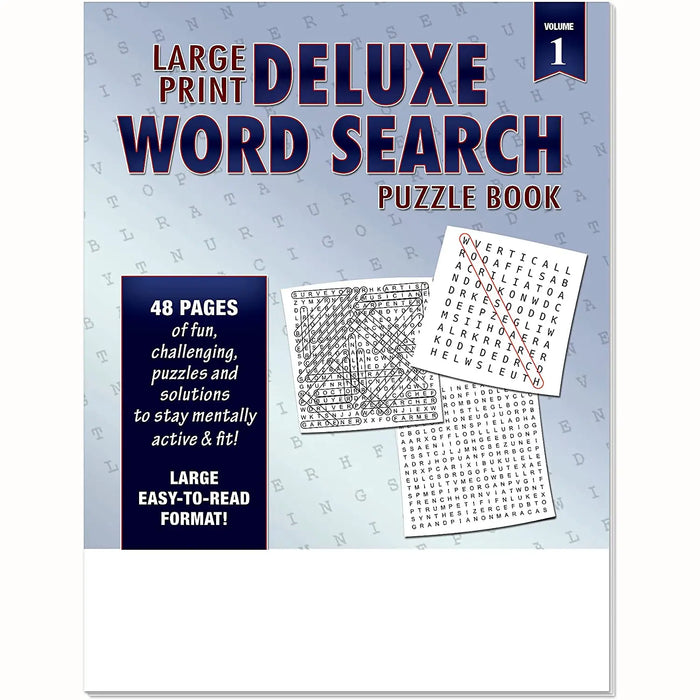 Deluxe Large Print Word Search Puzzle Books (Vol. 1) - 8" x 10.5"