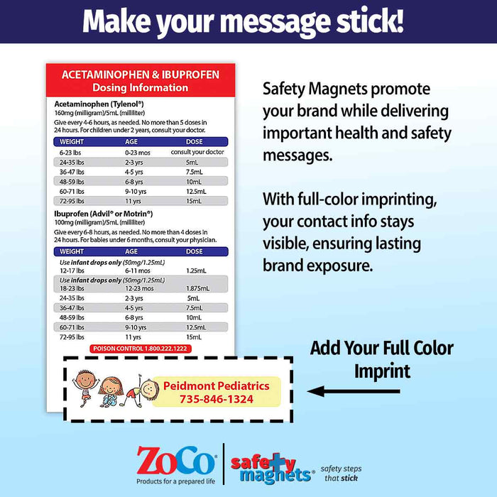 ZoCo - Acetaminophen and Ibuprofen Custom Dosing Magnet  by Safety Magnets