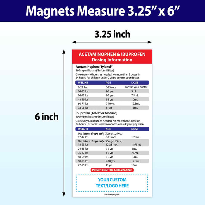 ZoCo - Acetaminophen and Ibuprofen Custom Dosing Magnet  by Safety Magnets