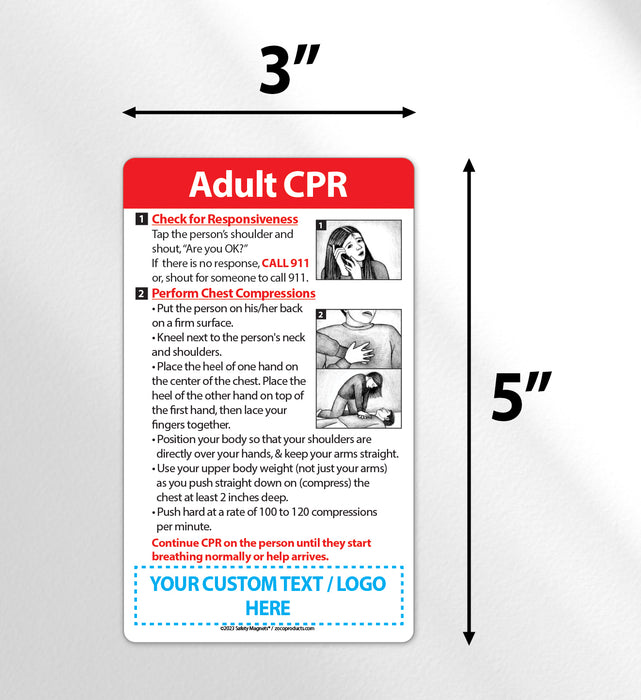 Custom Safety Magnets Adult CPR by ZoCo Products