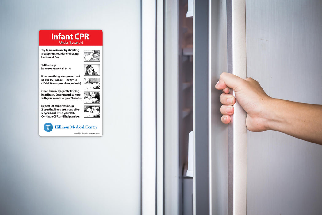 Custom Infant CPR Safety Magnets by ZoCo Products