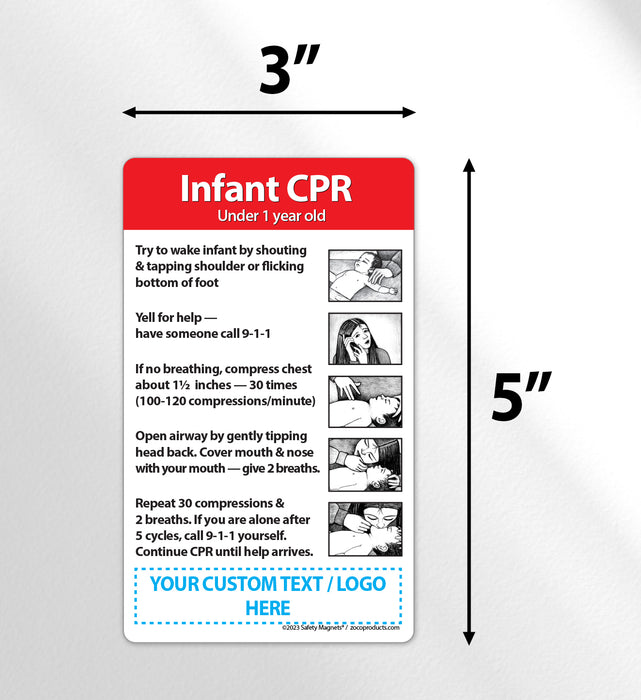Custom Infant CPR Safety Magnets by ZoCo Products