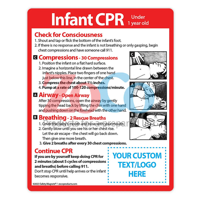 Infant CPR - Magnets  - (Min.Qty 100)