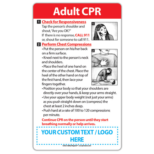Adult CPR Magnet - 3x5 - (Min Qty 100)
