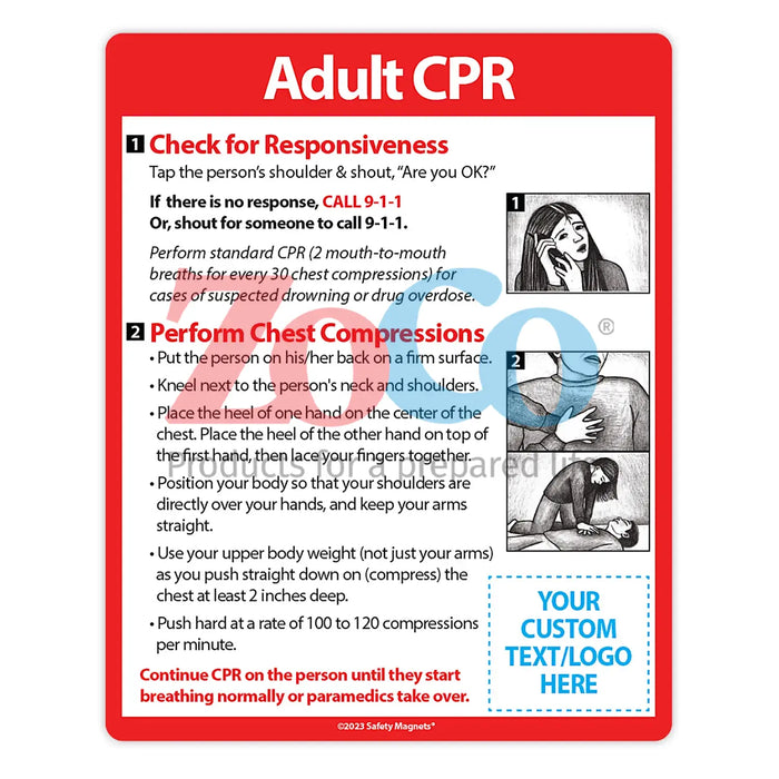 Adult CPR - Magnets - (Min.Qty 100)